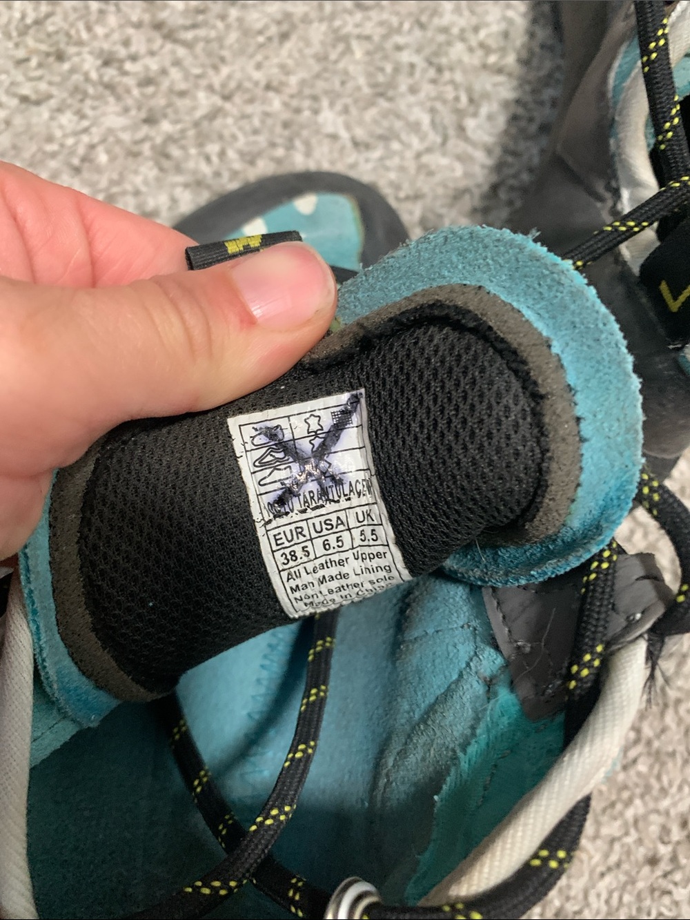 La Sportiva Tarantulace Teal and Gray Climbing Shoes - Picture 8 of 8